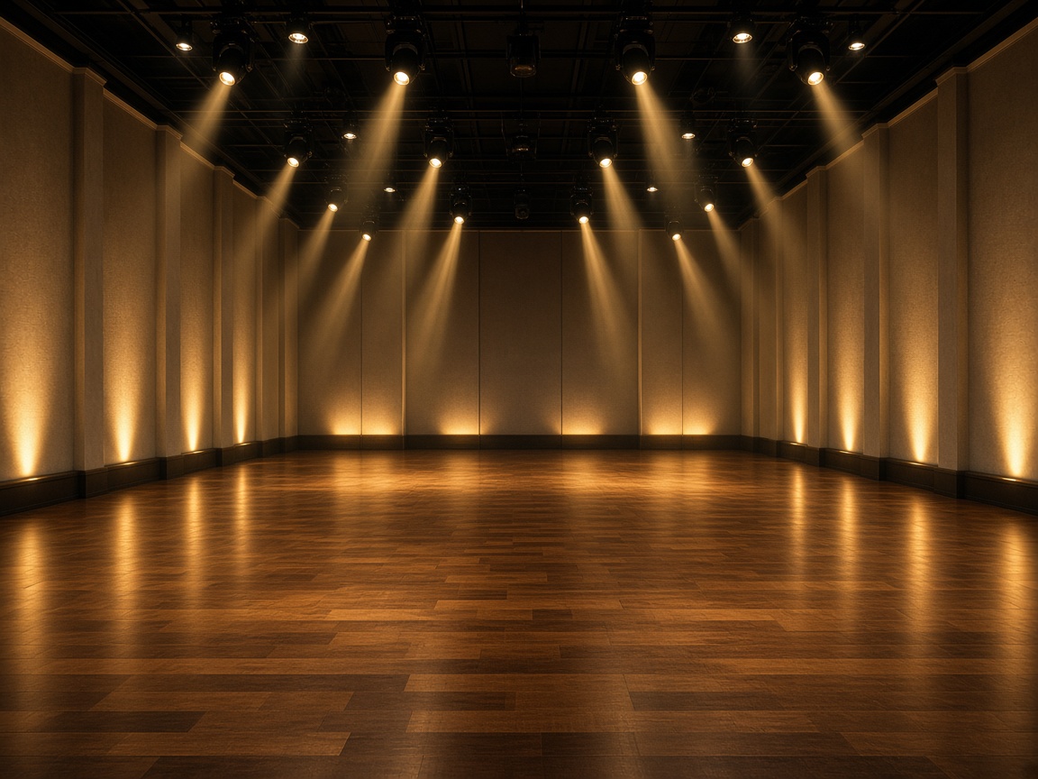 Dance floor washed in gold uplighting